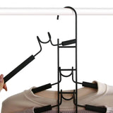 New Hanging Closet Organizer With Hooks, Space Saving Wardrobe Hanger For Coats Shirts Dresses Jackets Clothes Storage