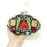 XIYUAN New Arrivals Women Stone Evening Bags Lady Gold Rhinestone Clutch Purse Brand Luxury Designer Handbag Party Bridal Purses