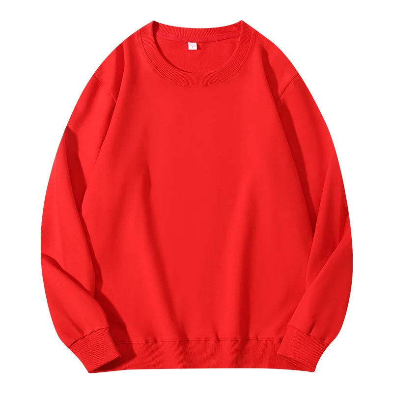 Autumn O-Neck Cotton Women's Sweatshirt Hoodies Basic Loose Casual Women Pullover Solid Sweatshirt Ladies Tops Factory Wholesale