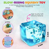 Soft Sensory Toy Fidget Stress Ball Nice Ice Cube Squishy, Stress Relief Toy for Anxiety Kids Adults Decompression Anti-stress