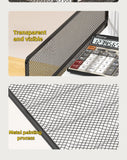 Office File Organizer Capacity Metal Mesh Desk Organizer with Three Layer Design Multifunctional File Holder Paper Storage Rack