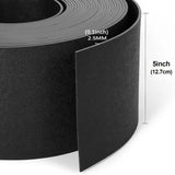 Black Plastic Garden Landscape Edging, 5” Tall Border Coil, Flexible and Strengthened with Anti-UV Treatment