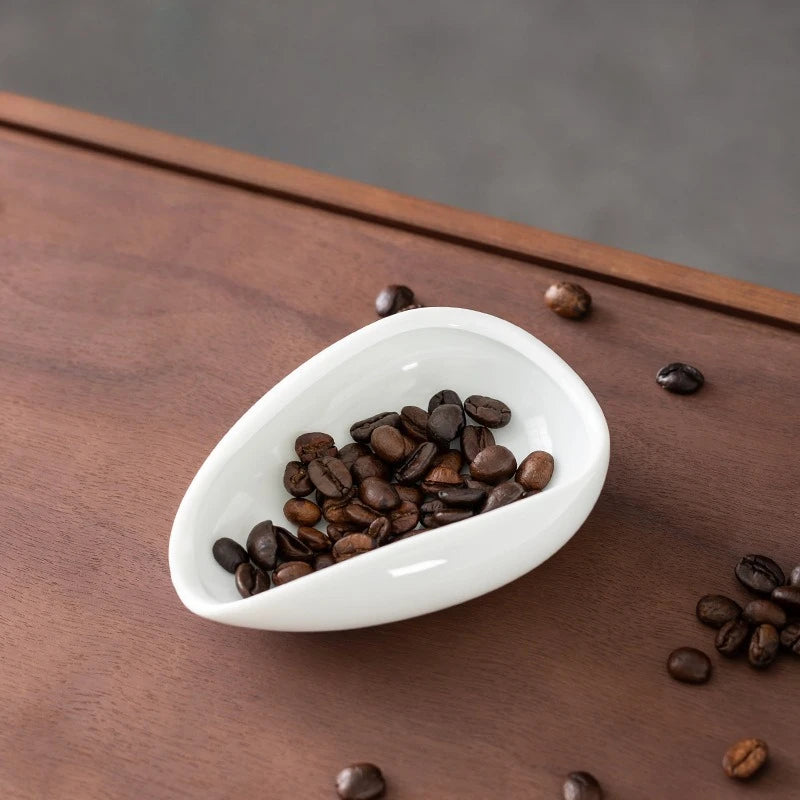 Coffee Bean Dosing Cup Bean Dispenser Ceramics Bean Measuring Tray Tea Coffee Accessorie
