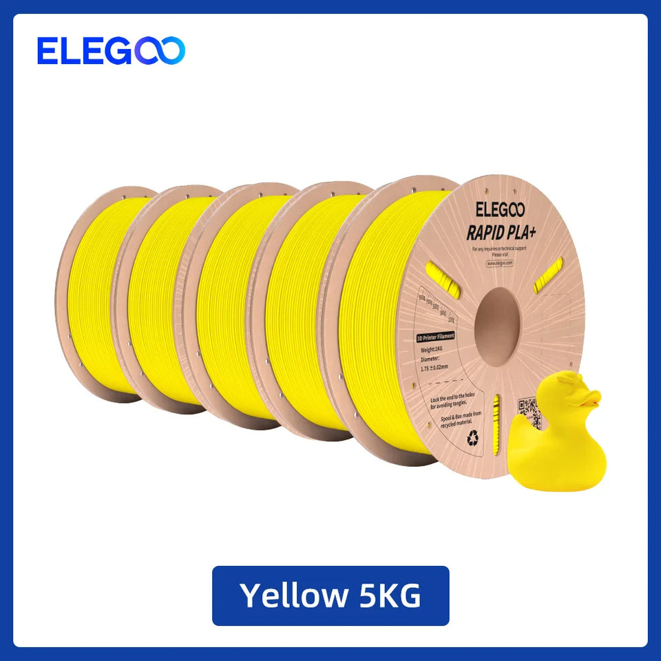 ELEGOO RAPID PLA+ Filament 1.75mm, 3D Printer Filament, Support 30-600mm/s Printing Speed, Compatible with Most FDM 3D Printers
