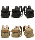 Mini Tactical Backpack for Women Camping Hiking Sports Gym Bag 9L Daily Travel Athlete Fitness Rucksack with Bottle Holder