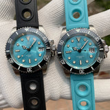 STEELDIVE Automatic Mechanical Strap Replacement Watch Bands Automatic Dive Watches Blue Rubber Strap 20/22mm