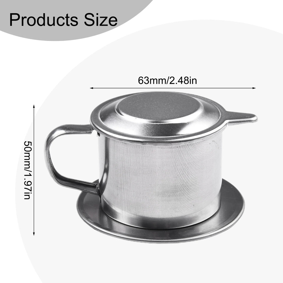 Authentic Vietnamese 50ml/100ml Coffee Pot, Stainless Steel Drip Filter Coffee Maker, Enjoy Traditional Coffee Brewing At Home