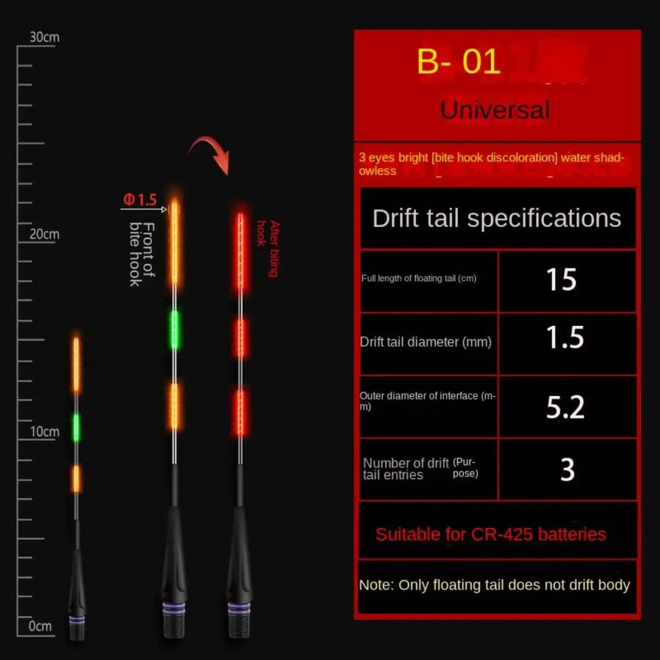 1Pcs Ultra Sensitive Electronic Float tail Electronic Floats Buoy Smart Float Top Gravity induction electronic tail drift