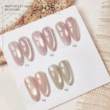 Vendeeni 5 Colors/Set Crystal Cat Eye Gel Nail Polish Semi Permanent Sparkling Magnetic UV LED Soak Off Gel Varnish With Display