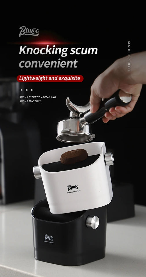 Bincoo 0.8L Coffee Knock Box Espresso Grounds Container Anti Slip Espresso Dump Bin Grind Beveled Barista Goods Cafe Accessories