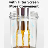 1L cold brew coffee maker manual cold water coffee maker and high capacity water bottle summer portable juice tea coffee kettle