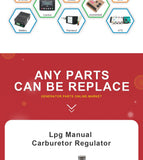GT241 154F For Huayi Generator Parts Engine Double Use Lpg Manual Carburetor Regulator