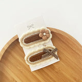 Coffee Warm Color Cute Cartoon Princess Hairpins Children Girls Kid Hair Clips Barrettes Accessories Hairclip Headwear Headdress
