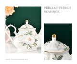 400ML European Bone China Teapot English Afternoon Tea Set Teapot High-Grade Porcelain Coffee Pot Heat Resistant Kettle Pot