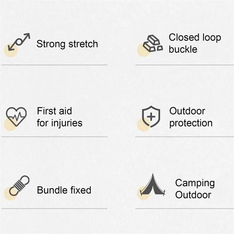 Outdoor Heavy Duty Bungee Cord Elastic Tie Strap String Carabiner Hooks Kayak Cycling Luggage Packing Ropes Camping Accessories