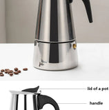 2/4/6/9/12 Cups Coffee Pot Mocha Espresso Latte Stovetop Filter Stainless Steel for Kitchen Moka Coffee Maker Coffee Maker Pot