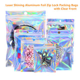100pcs Silver Dumb Aluminum Foil Bags Heat Seal - Top Open Mylar Foil Bag Matte Surface Plastic Food Package Spices/Sauce Pouch
