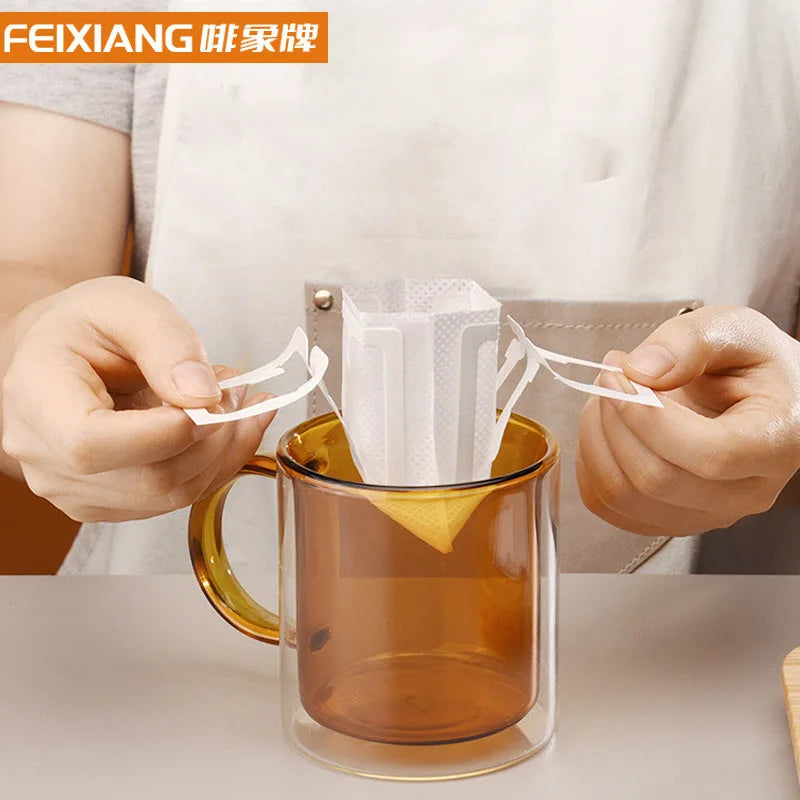 50/100pcs Coffee Filter Bags Disposable Drip Portable Coffee Paper Pack Ear Style Espresso Coffee Accessories Tea Tools