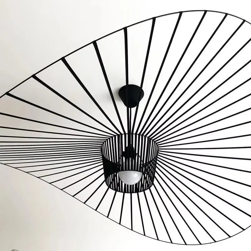 Italian Nordic Straw Hat Pendant Light Restaurant Art Living room Designer Industrial Retro Restaurant Kitchen Hanging Lights