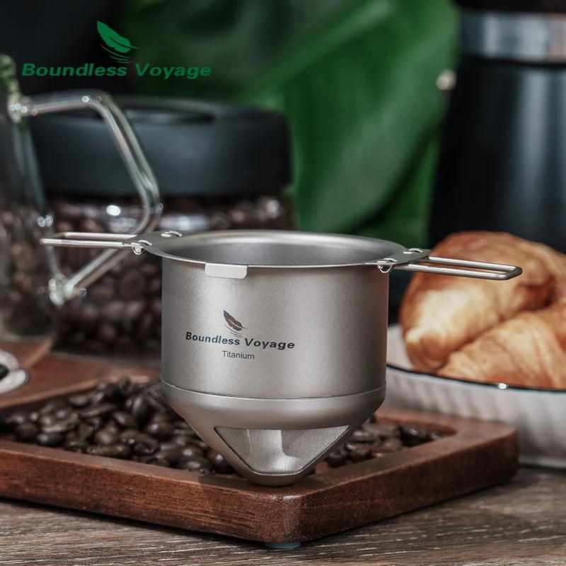 Boundless Voyage Titanium Reusable Coffee Filter Paperless Coffee Filter Metal Coffee Filter Pour Over Coffee Maker Ti6002P