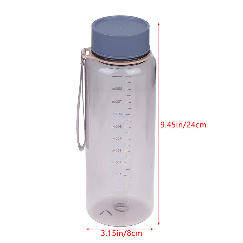 1000ML Plastic Water Bottle For Outdoor Sports Drinking Portable Sport Tea Coffee Cup Kitchen Tools Kids Water Bottle For School