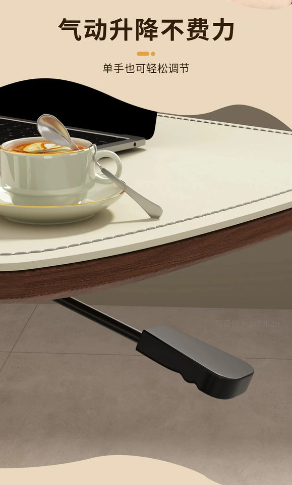Fixed rotating lift, living room corner sofa coffee table office bedside table mobile air pressure computer table smallsidetable