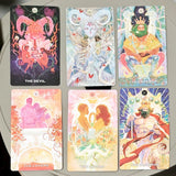 The Whisper of Stars and Garden Tarot Deck 10.3*6cm 78 Pcs Cartoon Tarot Cards Based on Rider Waite System