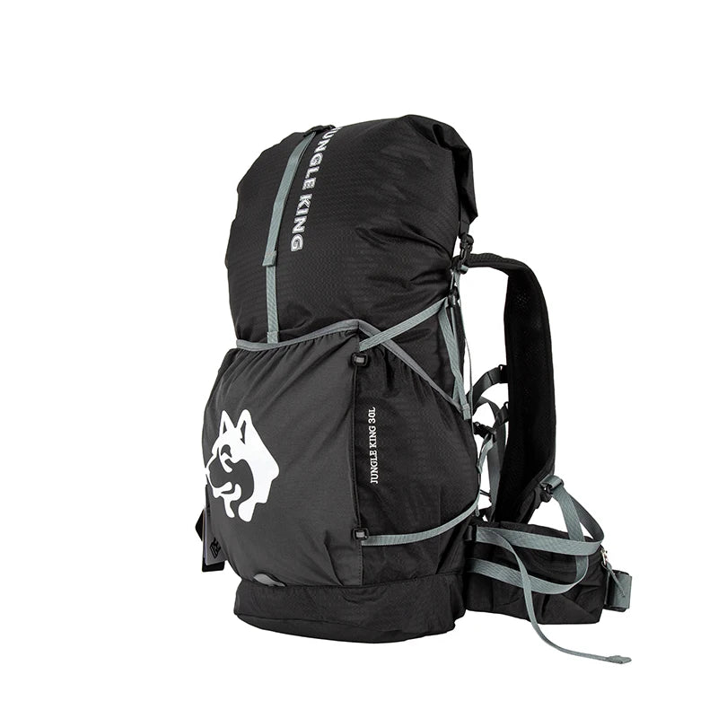 JUNGLEKING CY1050 30L Black Multipurpose Hiking Backpack Trail Running Fastpacking Pack Travel Bag For Outdoor Climbing Trekking