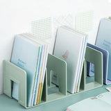 1Pcs Acrylic Desk Organizer 4 Compartment Bag Closet Shelf Divider Bookshelf Tabletop Colorful Four Frames Book Stand