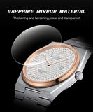 New Specht&Sohne Wine Red Men's Mechanical Wristwatch Miyota Automatic Watches Sapphire Crystal 37MM Stainless Steel Waterproof