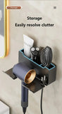 Hair Dryer Holder Wall Mount Suction Cup Bathroom Organizer Wall Mount Hairdryer Holder Straightener Stand Rustproof