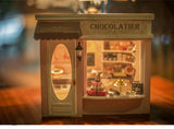 DIY Wooden Dollhouse Casa Miniature With Furniture Kit 3D Irish Cottage Coffee House Assemble Toy for Children Christmas Gifts