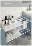 Adjustable Closet Shelf Organizer, Extendable Storage Rack with Divider, Space Saving Shelf for Home Dormitory Wardrobe Cabinet