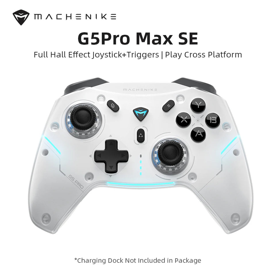 MACHENIKE G5Pro Max SE Gaming Controller With Charging Dock Optional Hall Effect Joysticks Triggers RGB Light Wireless Gamepad