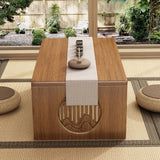 Japanese Style Pure Bamboo Foldable Coffee Table Real Wood Tatami Low Sitting Floor Mat Small Tea Table Window Seat Table