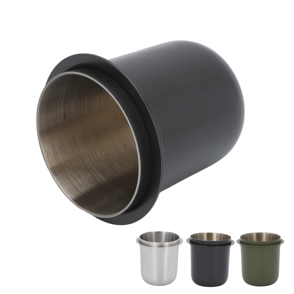 Coffee Dosing Cup 150ml 58mm Stainless Steel Coffee Dosing Cup Powder Feeder Part for Espresso Machine Coffeeware Accessories