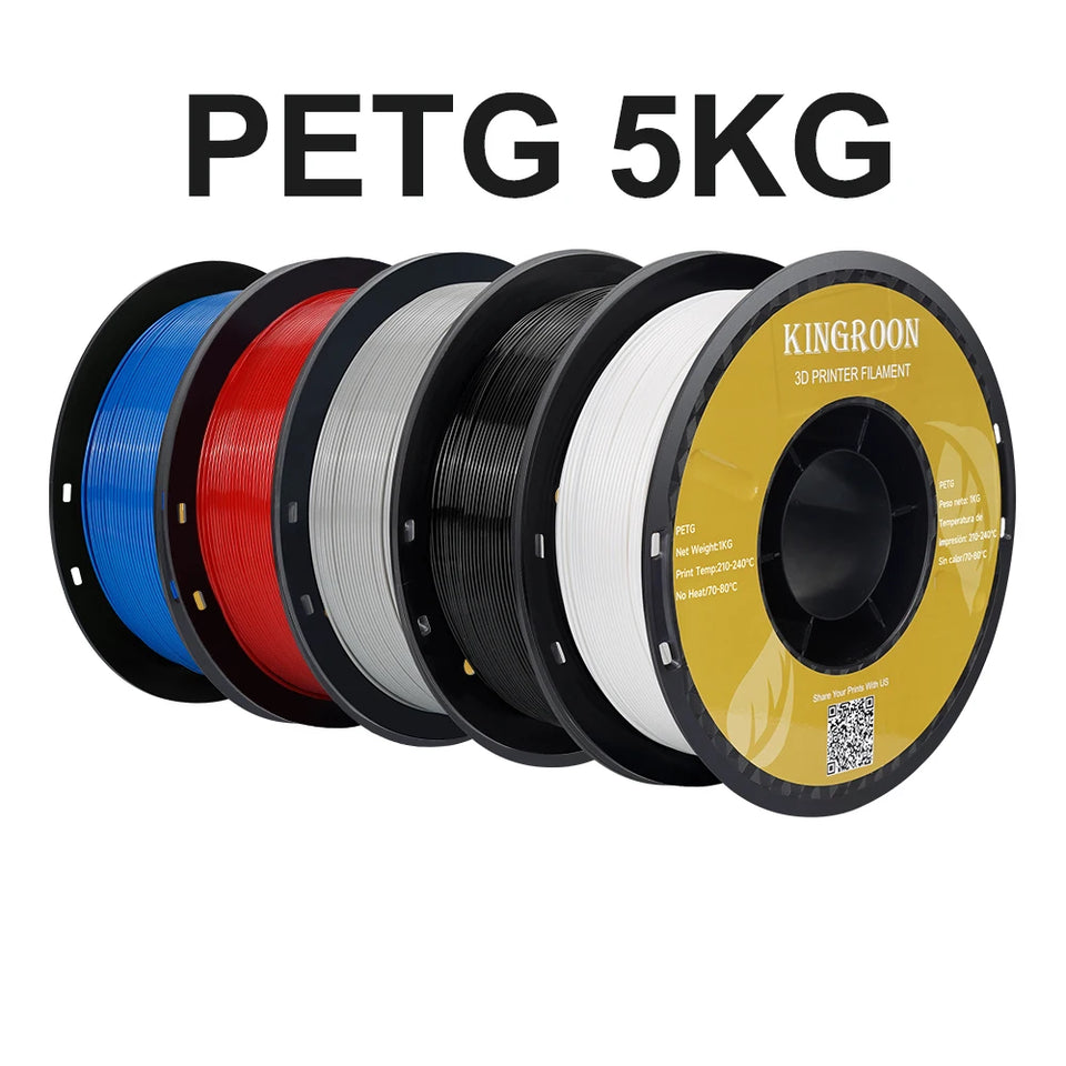 KINGROON 5KG PLA TPU PETG Filament Mix color 1.75mm 3D Printer Plastic No Bubble Spool 3D Printing Materials Wholesales