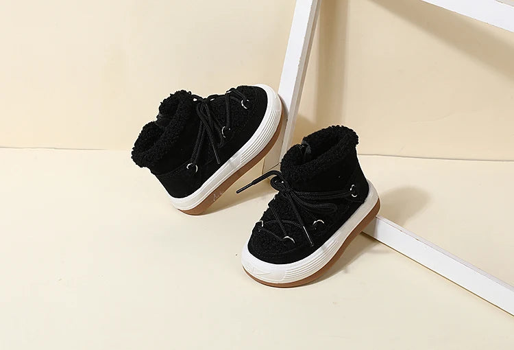 DIMI New Autumn/Winter Baby Boots Warm Plush Rubber Sole Toddler Kids Sneakers Infant Shoes Fashion Little Boys Girls Boots