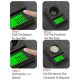 Digital Pocket Scale 1000g x 0.01g Weigh Gram Scale Mini Scale with Backlit LCD 7 Units Tare Battery Included Black for Kitchen