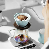 MHW-3BOMBER Meteor Dripper 1-2 Cups Pour Over Coffee Dripper With Wooden Base Ceramics Coffee Dripper For Manual Brew Barista