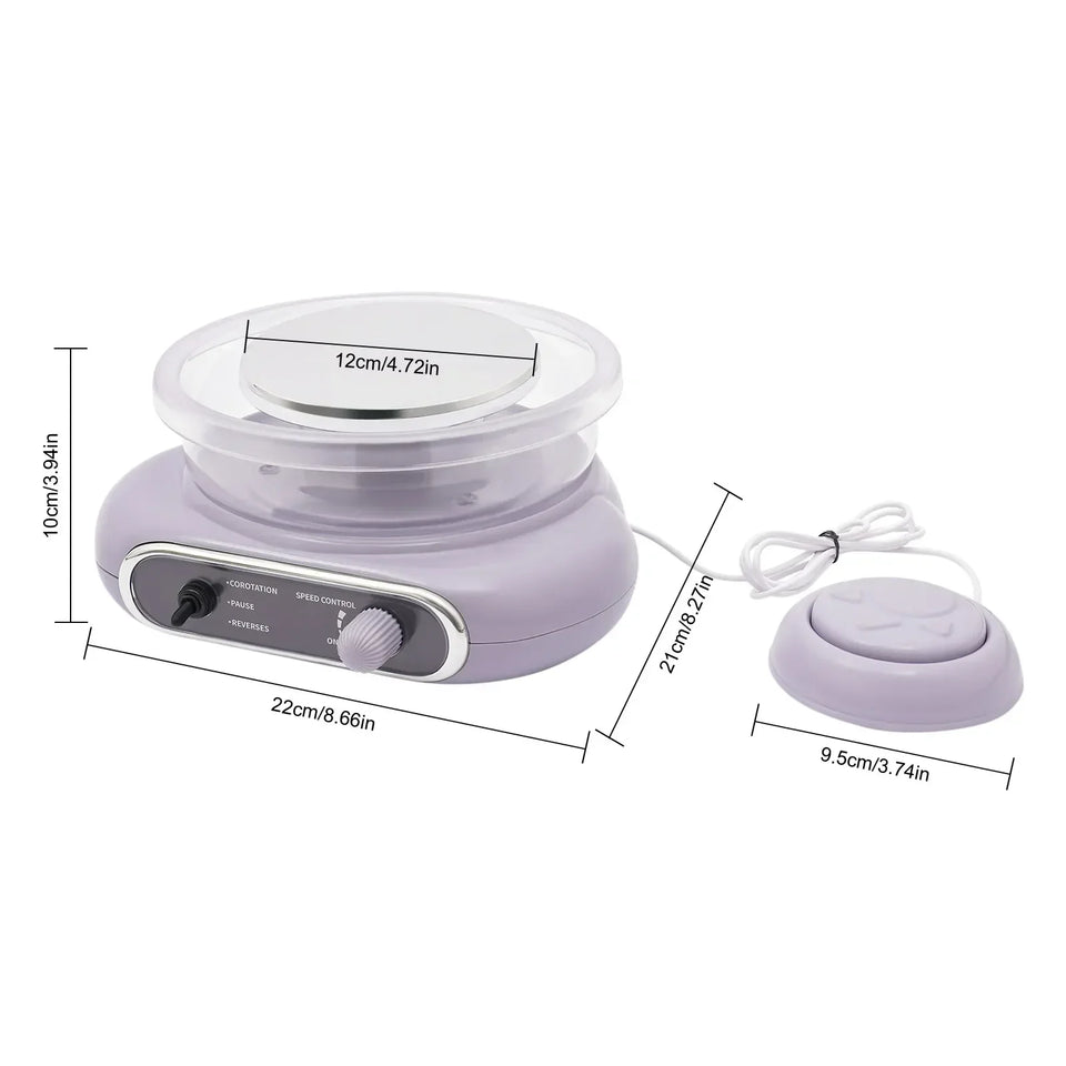 Professional Pottery Wheel Kit-4.7"Turntable Electric Clay Wheel, Adjustable Speed Ceramic Making Machine with 8 Sculpting Tools