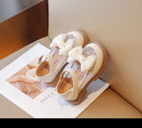 Girl Walking Shoes for Baby Girls Soft Bottom Casual Shoes Spring Autumn Bow Round Toe Princess Dress Soft Sole Non-slip Shoes