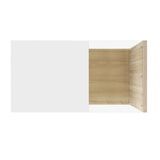 Rosahqnda coffee table side tables coffee table tables with glass and LED effect, high gloss white