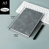 Personalized Custom NoteBook 3D Silvery Engraving Name Minimalist Notebook Faux Leather A5 Soft Cover with Bookmarks