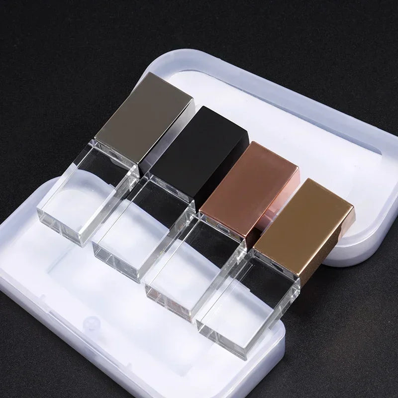 10PCS LOT High-speed Crystal USB Flash Drives 128GB Free Logo Pendrive 64GB Memory Stick 32GB 4GB Iron Box high-capacity U Disk