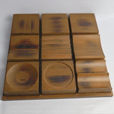 Creative Jiugongge Molecular Cuisine Western Restaurant Plate Dessert Wooden Tableware Restaurant Dim Sum Plate Barbecue Plate