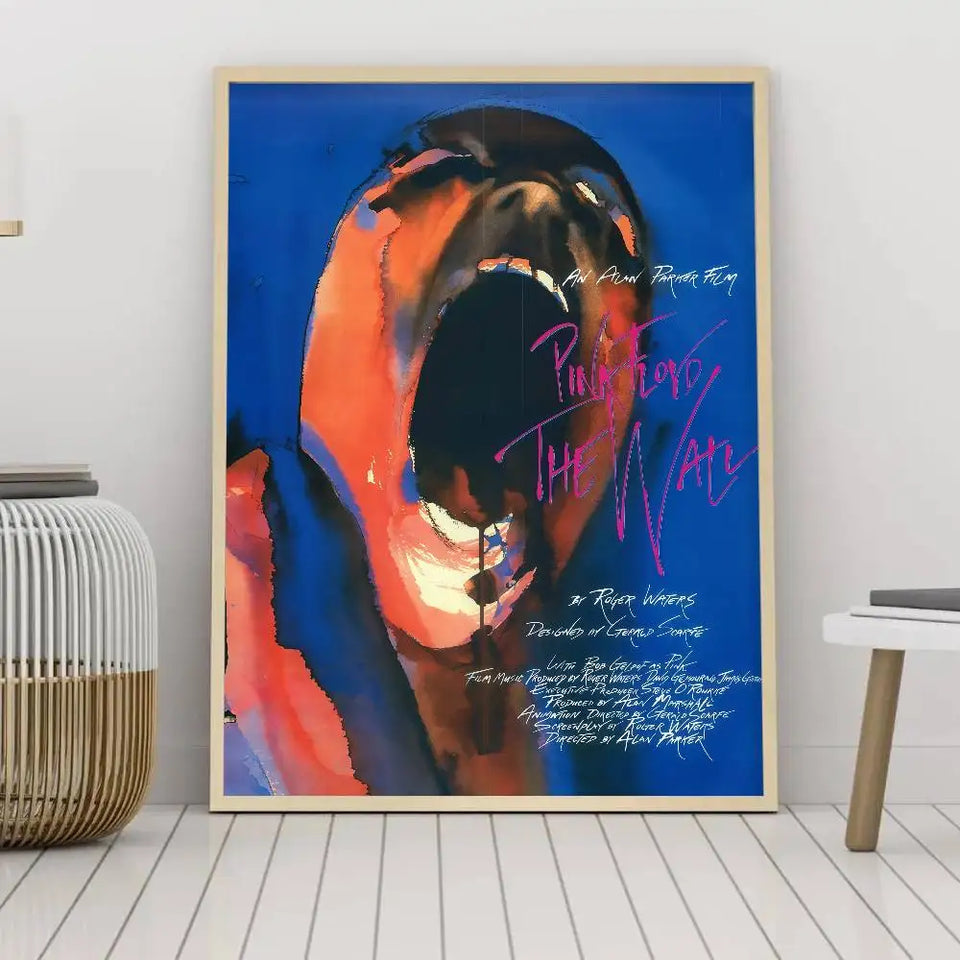P-Pink-k F-Floyd Band Poster Self-adhesive Art Waterproof Paper Sticker Coffee House Bar Room