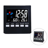 Electronic Alarm Clock with Backlit Thermometer and Hygrometer  Voice Controlled  Accurate Time and Temperature Reading