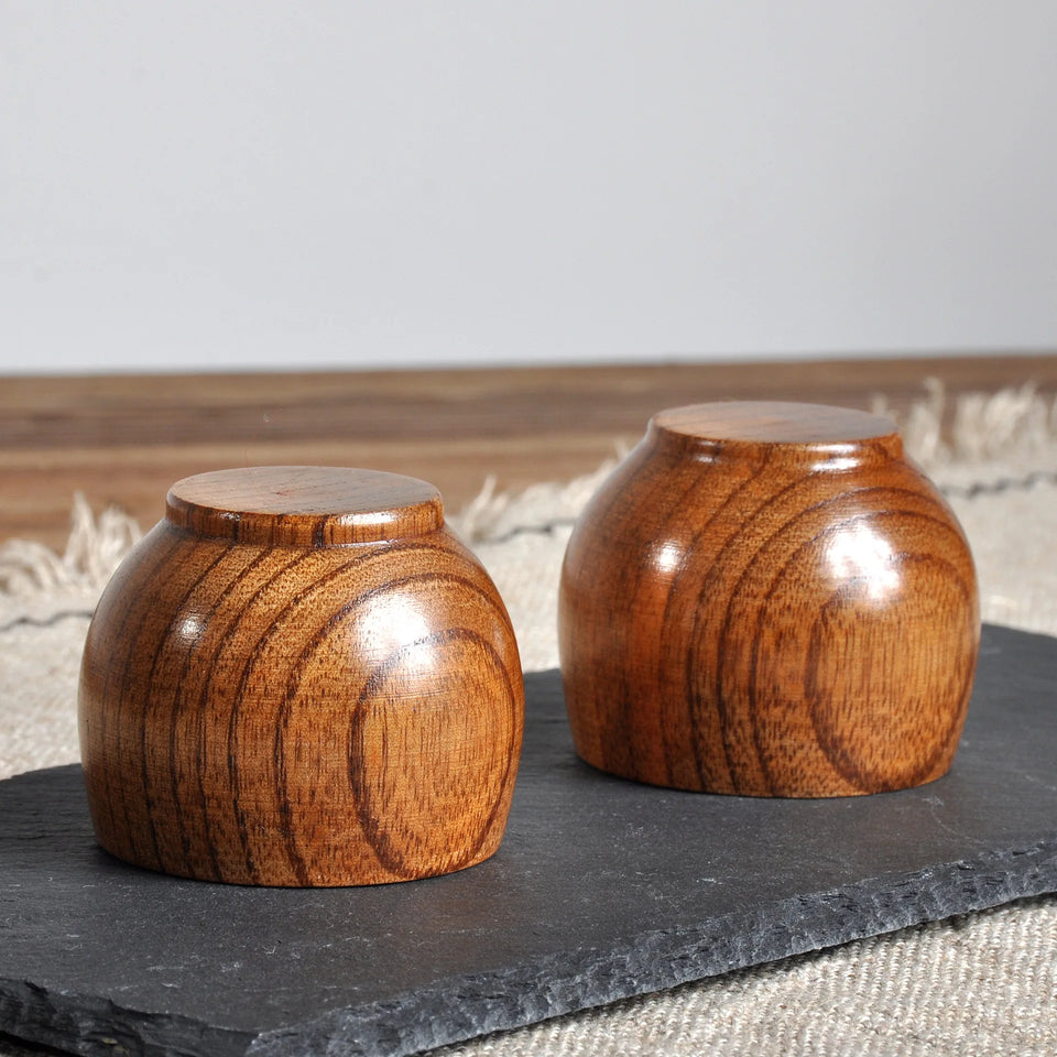 Home Wooden Craft Mini Tea Cup 50ml Coffee Mug