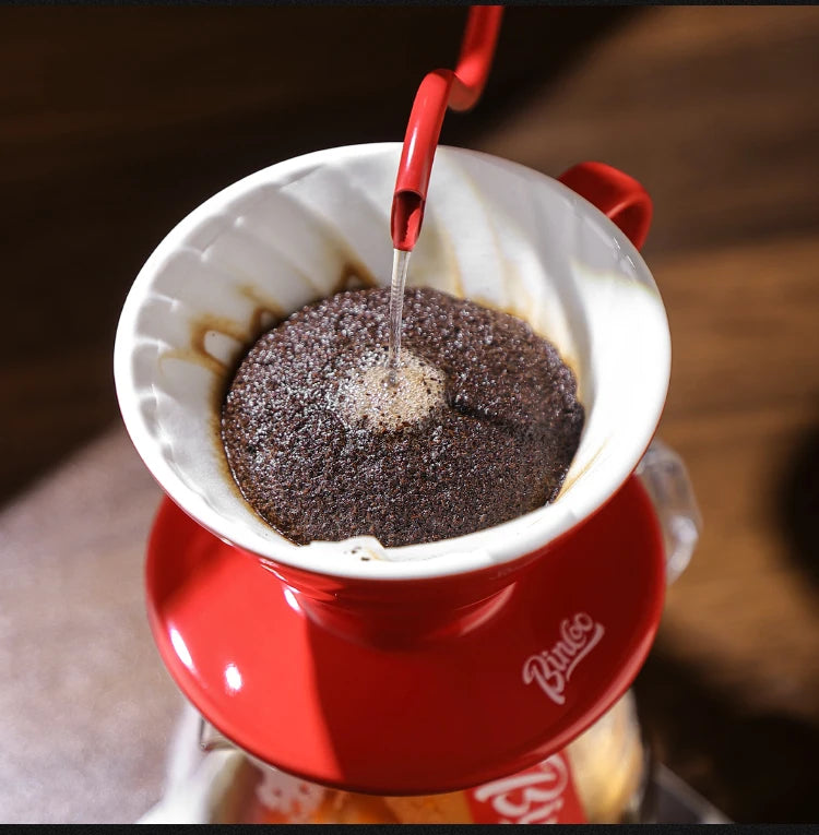 BINCOO Pour Over Coffee Dripper Set 400ml Glass Sharing Pot Funnel Drip Coffee Maker Hand Brew Cup Coffee With V01 Filter Paper